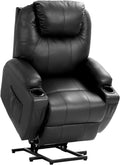 For Power Lift Recliner Chair with Massage, Single Sofa, Home Theater Seating with Heat and Vibration Sofa, Recliner Chair