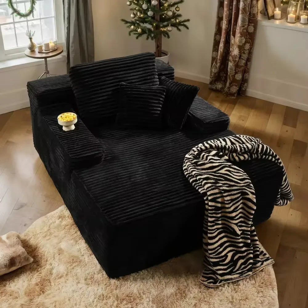 !@Wholesale Modular Sectional Sofa One Big Seat Compressed Sofa Bed Sleeper with Memory Foam Chenille Cover for Living Room