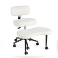 JHK Teddy Fleece Armless Ergonomic Office Chair with Lumbar Support Rolling Swivel Multiple Combination Methods Office Chair