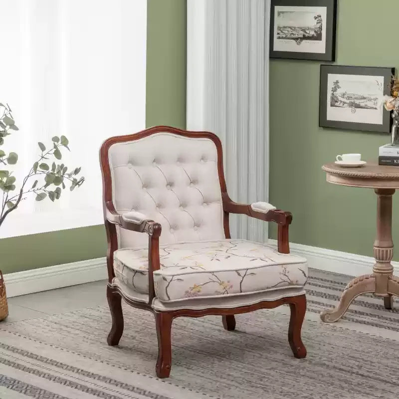 European and American solid wood retro sofa chair single leisure coffee shop to negotiate tiger chair bed and breakfast