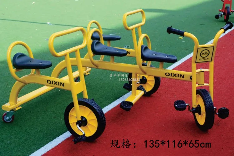 Tricycles, children's two person bicycles, outdoor twin bicycles, three person bicycles, multiple person rotating carts