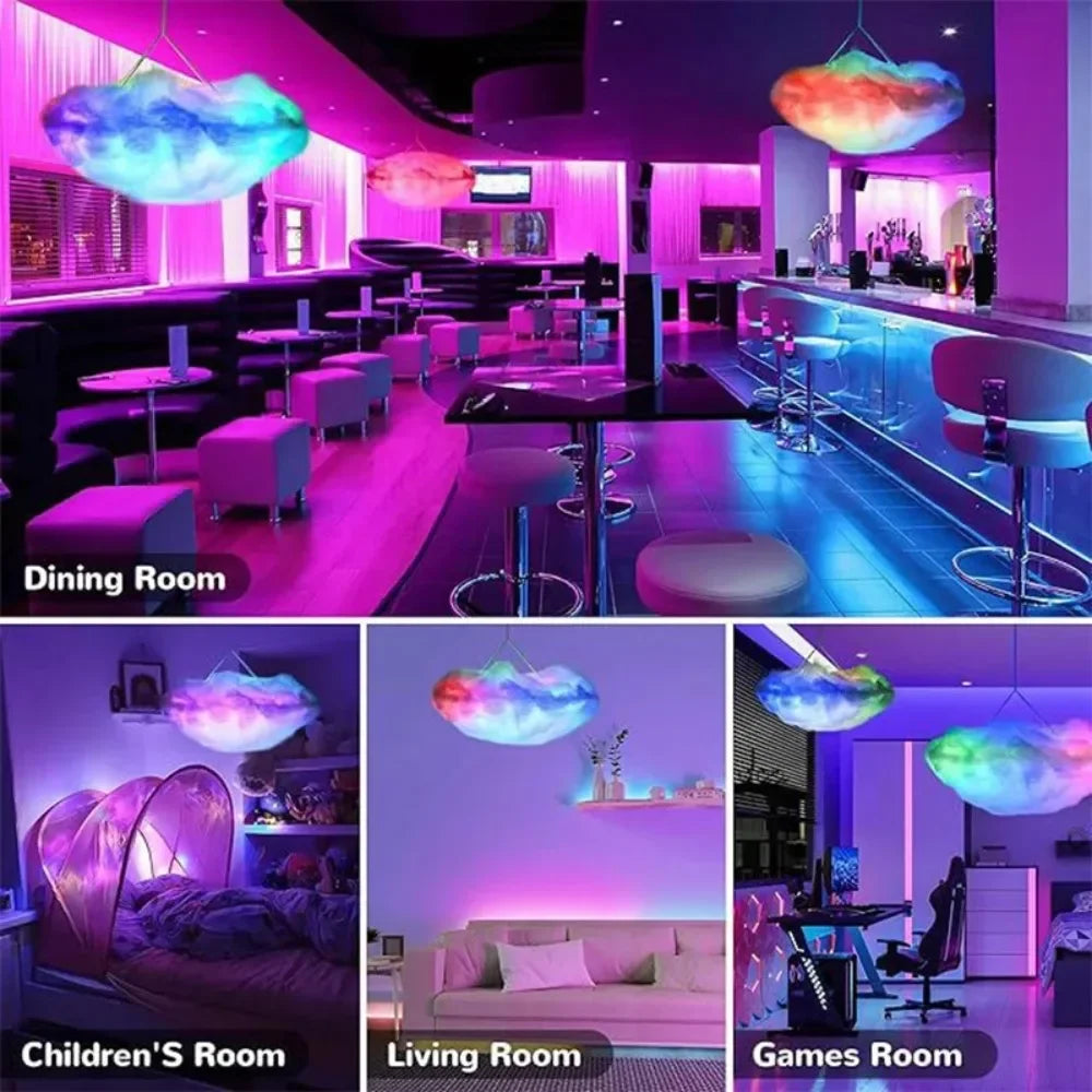 RGB Cloud Light LED Hanging Lamp APP Remote Control Music Atmosphere Light for Bedroom Party