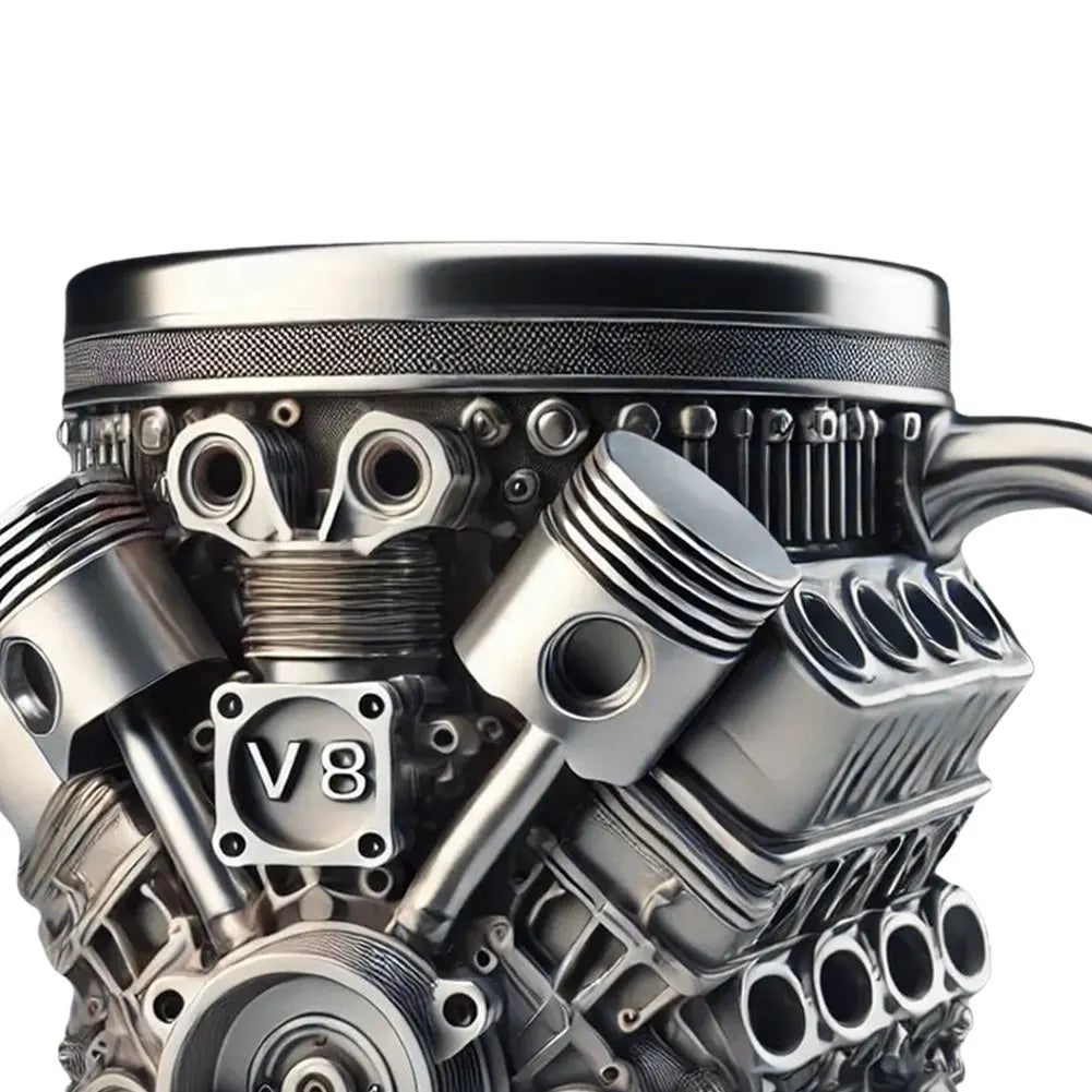 Unique Car Engine Coffee Cup Stainless Steel Cocktail Mug Tea Cup for Car Enthusiasts