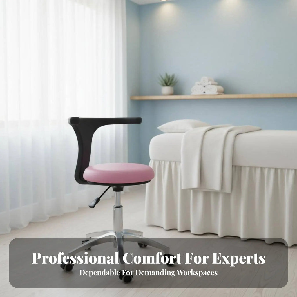 Adjustable Rolling Seat with Spine 360-Degree rotationDegree Rotating Medical Stool Easy to Clean Sturdy Duty for Doctors