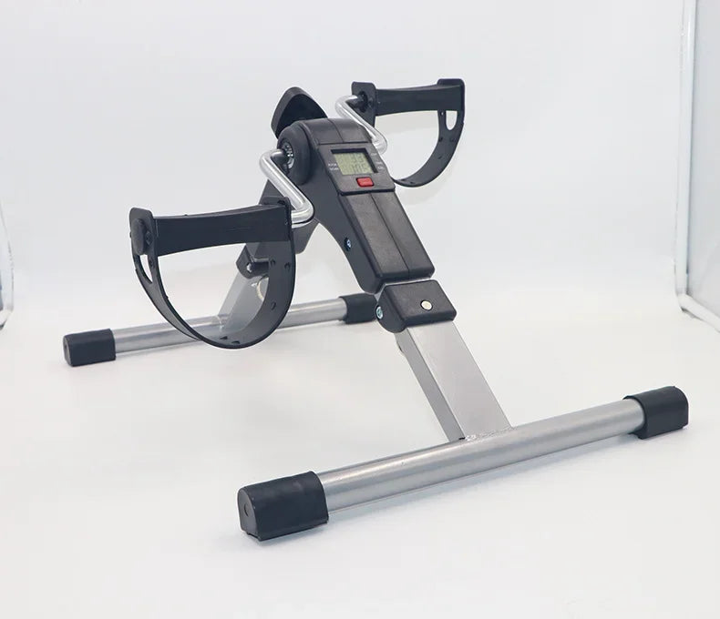 Mini Exercise Bike Pedal Exerciser Resistance Cycle Arm Leg Folding Exerciser Fitness