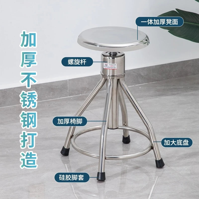 Stainless steel hospital nurse examination stool, hydraulic lift dental chair Stainless steel hospital nurse examination stool