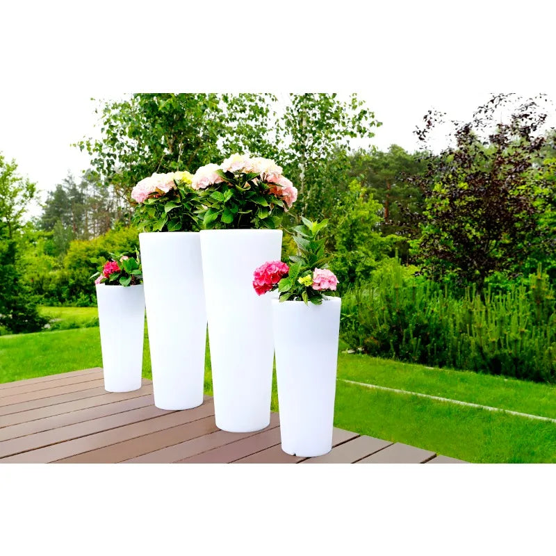 Outdoor Waterproof Luminous Flower Pot, Home Remote Control Light Emitting Diode Intelligent Environmental Protection Flower Pot