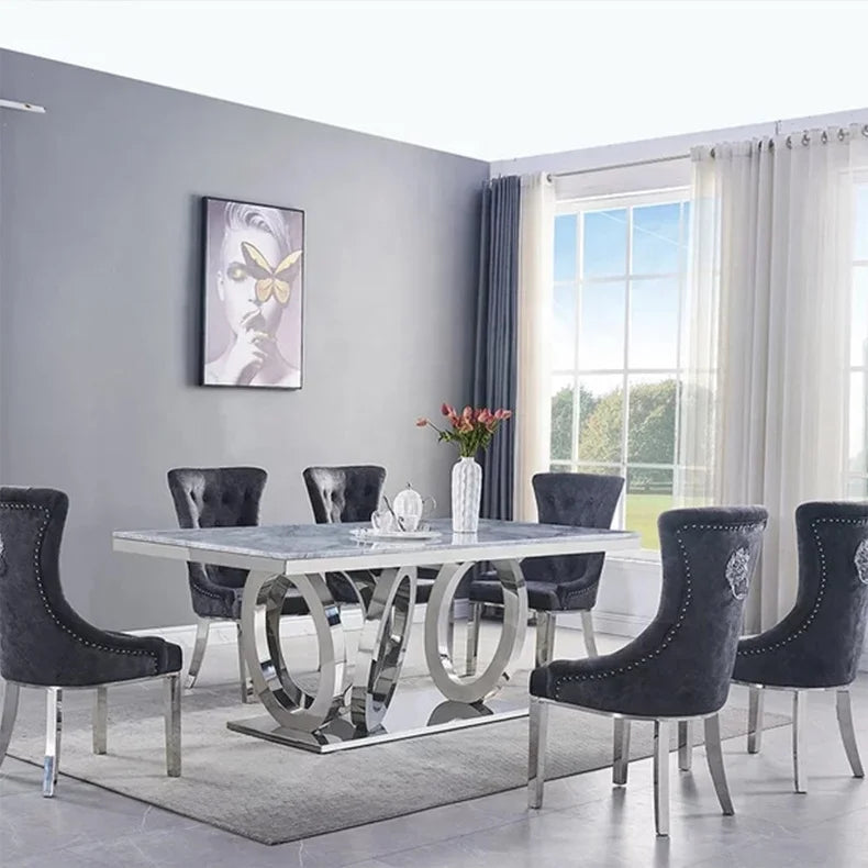 /Nordic Fabric Chesterfield Chair For Restaurant Hotel /Light Luxury Dining Room Furniture Metal Legs Dining Chair