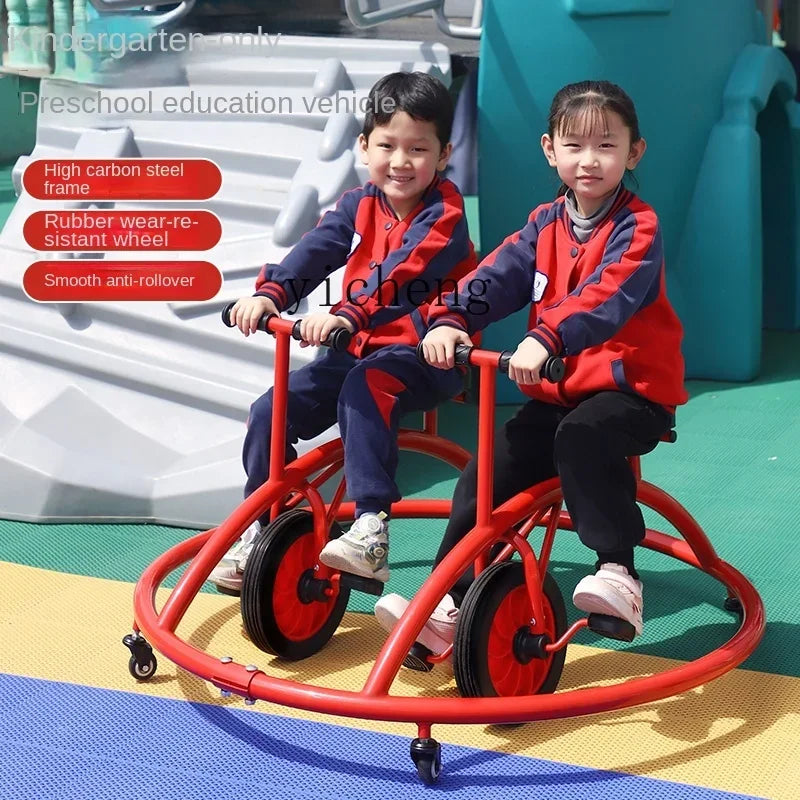 Tqh Kindergarten Children's Tricycle Sensory Balance Double Universal Swing Car Kindergarten Outdoor Toy Car Bumper Car
