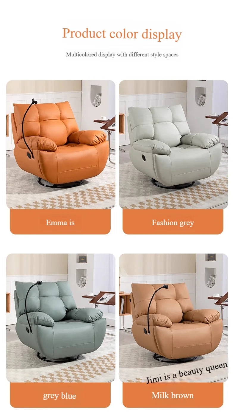 Modern Luxury  Living Room Swivel Electric Chairs Lounge Arm Rocking Sofa Single Reclinertufted Lazy Adults Furniture Designer