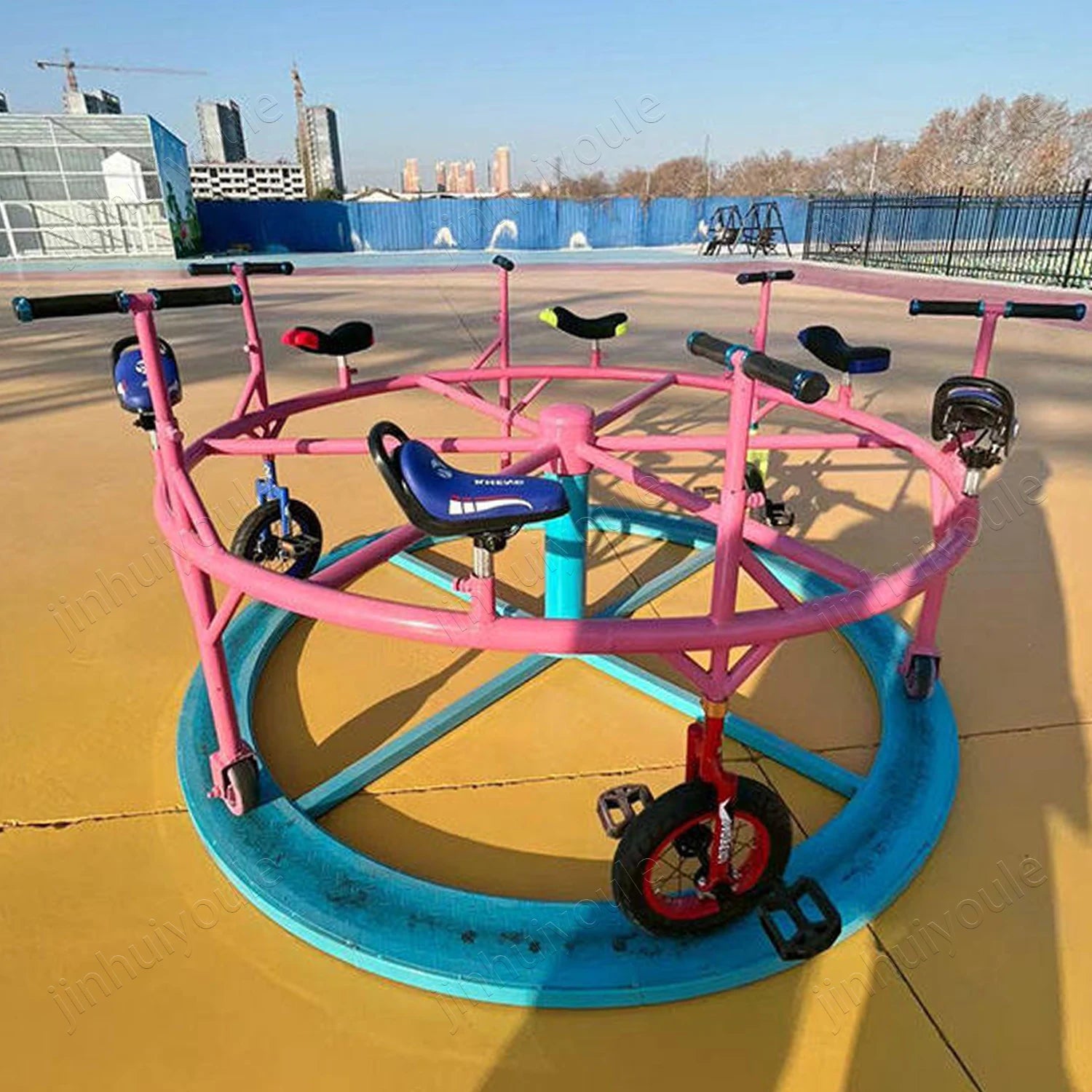 2026 Outdoor & Indoor Playground Swing 6 Seats 360-degree Non-motorized Children Home & School Use Steel Constructionpromote sal