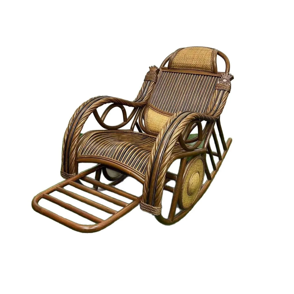 Natural vine elderly nap household lazy rocking  adult balcony leisure recliner rocking chair