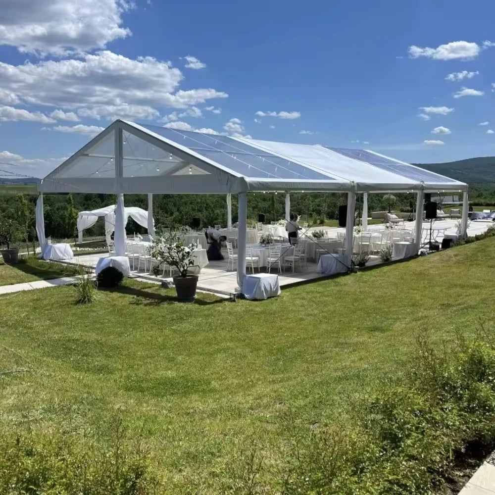 Luxury Aluminum Frame Event Tent Clear Roof Outdoor Wedding Party Marquee Tent For Garden Banquet Restaurant Hotel Resort