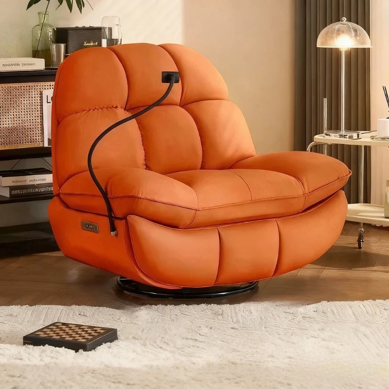 Smart Electric Lazy Sofa Recliner Single Leisure Chair with Sleep Function for Modern Living Room Lounge  Leather Sectional Sofa