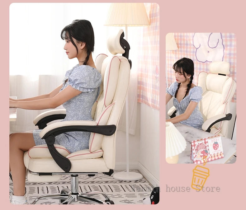 Mobile Ergonomic Office Chair Recliner Computer Bedroom Accent Office Chair Gameing Study Sillas De Oficina Office Furniture