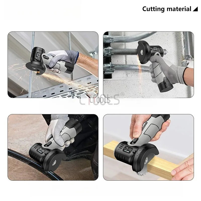 16.8V Mini Brushless Angle Grinder Digital Lithium Ion Portable Polishing Machine Cutting Polishing Handheld Electric Tools 1 Pc