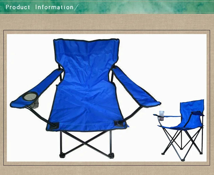 Portable Folding Camping Chair - with Cup Holder, Oxford Cloth ZM103