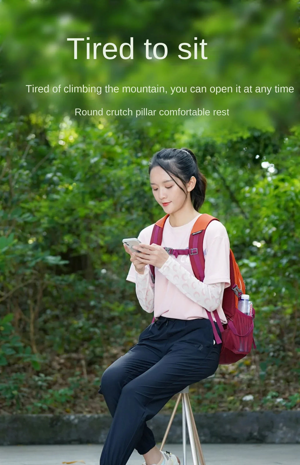 Portable Elderly Cane Stool Non-Slip Multifunctional Lightweight Chair Ideal for Outdoor Hiking and Mobility Support