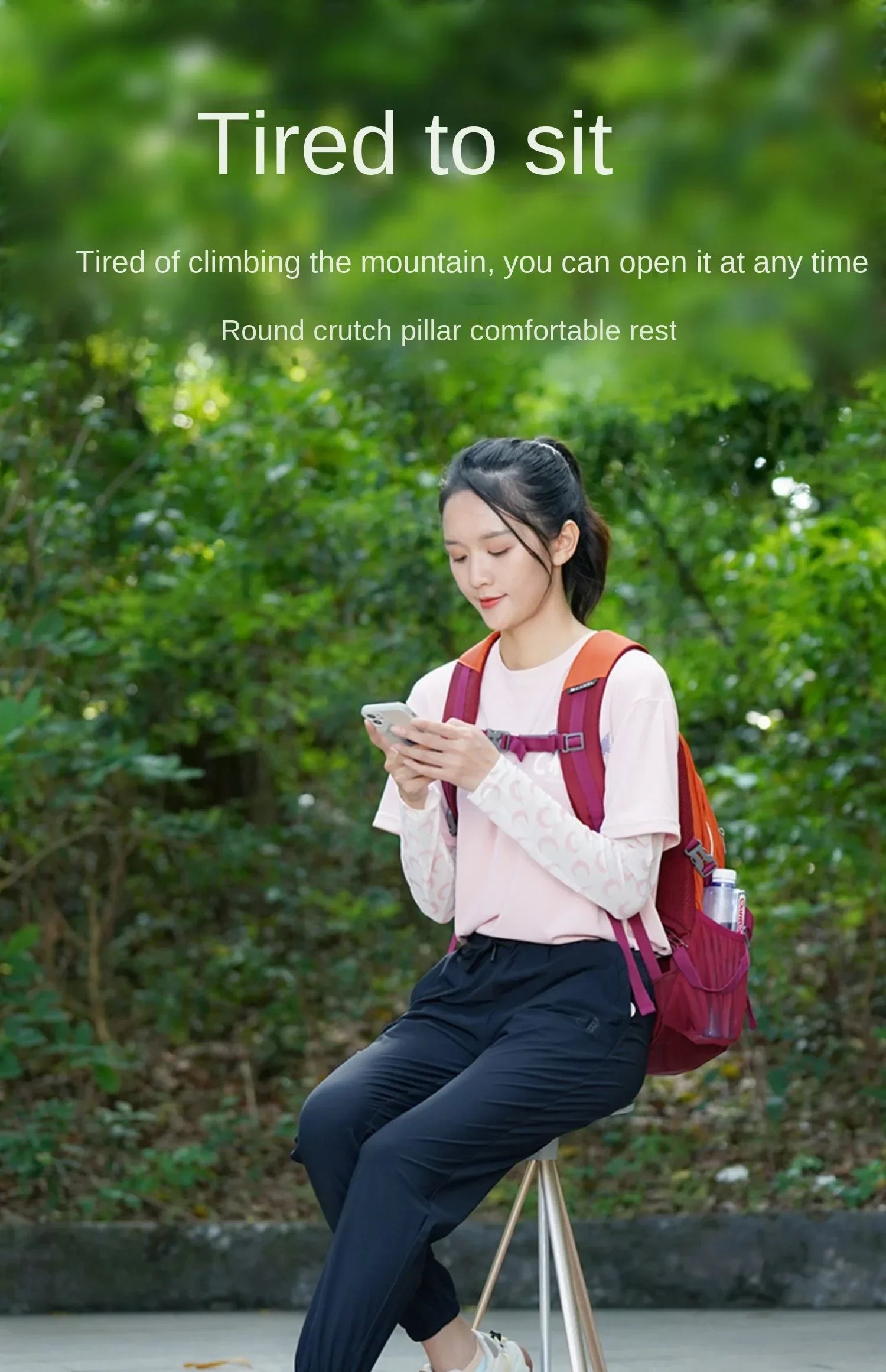 Portable Elderly Cane Stool Non-Slip Multifunctional Lightweight Chair Ideal for Outdoor Hiking and Mobility Support