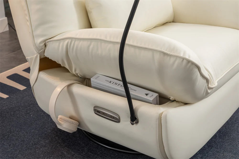 Smart Power Recliner Rocking Chair With LED Strap Swivel Glider Gaming Recliner Gaming Couch Sofa Chair Supplier For Office