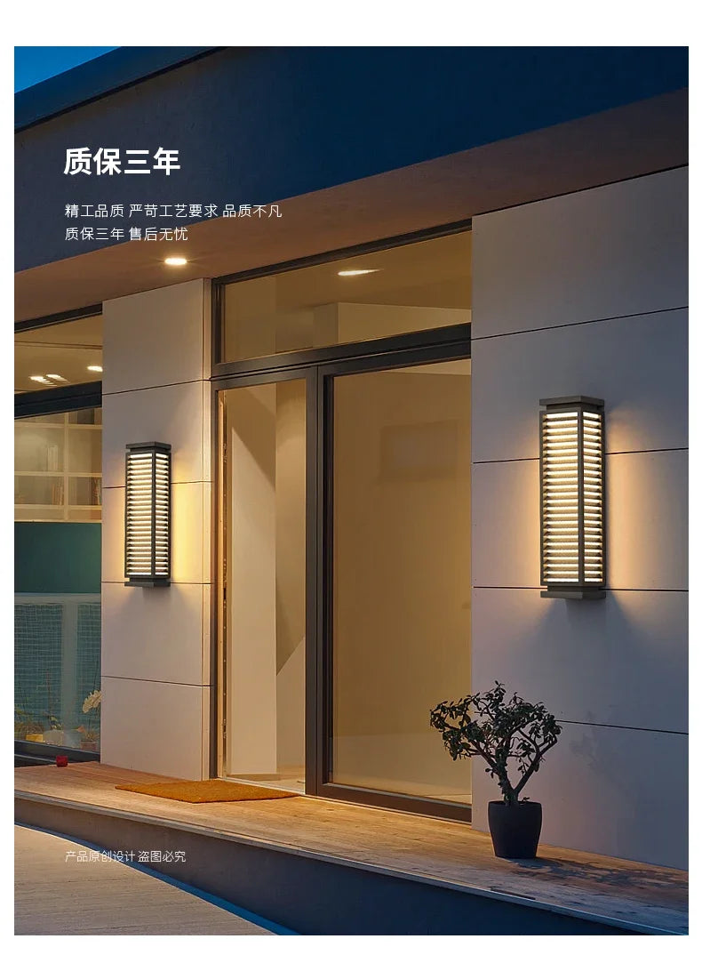 Luminaire Garage Pathway Outdoor Stainless Steel Wall Light LED Cubical Black Lighting Fixture Waterproof Anti Rust Sconce