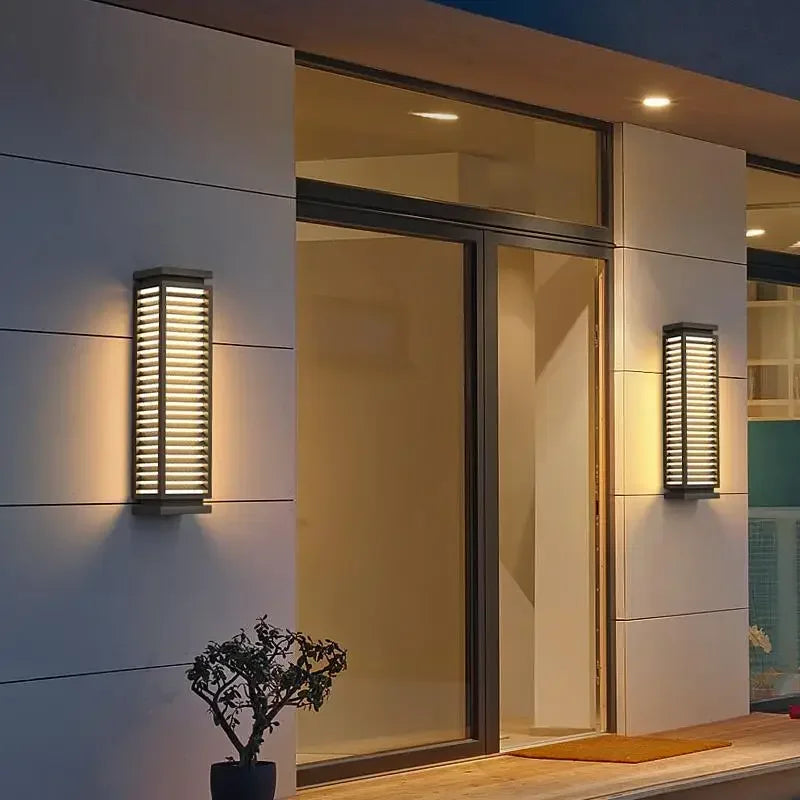 Luminaire Garage Pathway Outdoor Stainless Steel Wall Light LED Cubical Black Lighting Fixture Waterproof Anti Rust Sconce