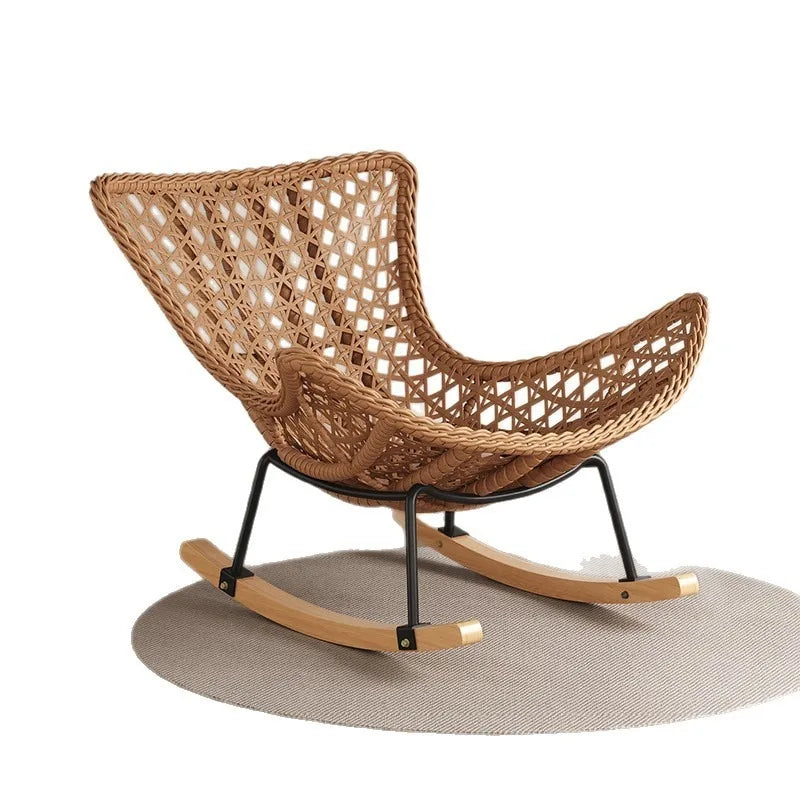 Rocking chair recliner adult sleeping single rattan balcony lazy chair bedroom casual home lazy sofa