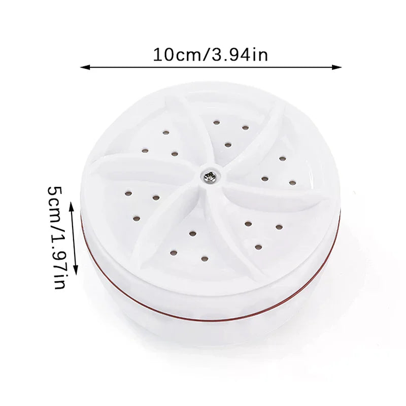Mini Ultrasonic Turbo Washer For Home Travel Portable USB Powered Cleaning Washing Machine Underwear Socks
