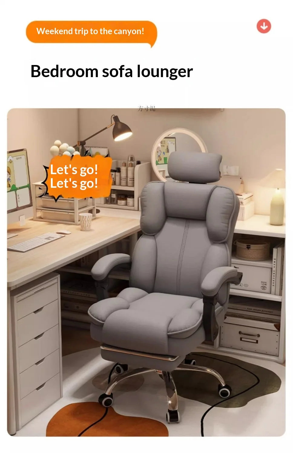 Ergonomic Office Chair Gaming Computer Desk Chair Adjustable Lumbar Swivel Headrest Breathable Mesh High Back Home Cadeira