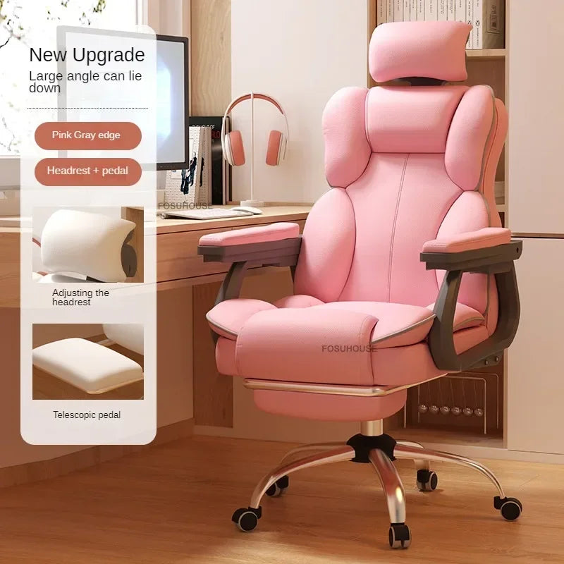 Ergonomic Office Chair Lifting Rotating Armchair Home Game Computer Chair European Backrest Comfort Seating