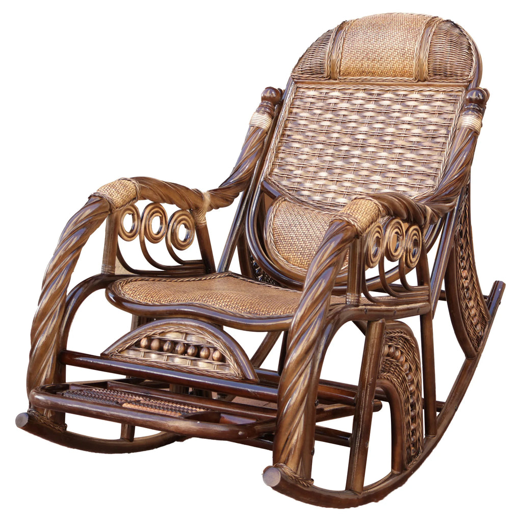New Chinese style carefree courtyard lunch break with stretching massage pedal rocking chair