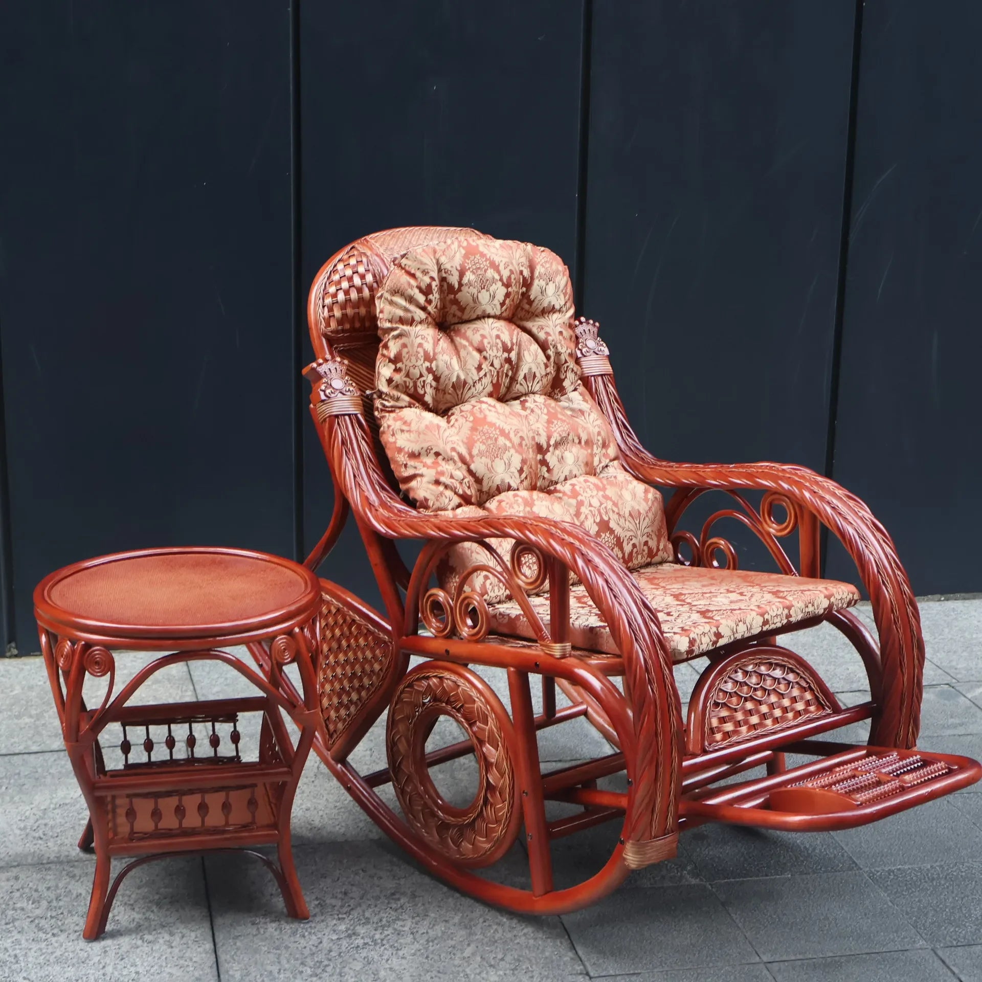 TAO Natural rattan rocking chair recliner adult balcony home leisure elderly nap chair