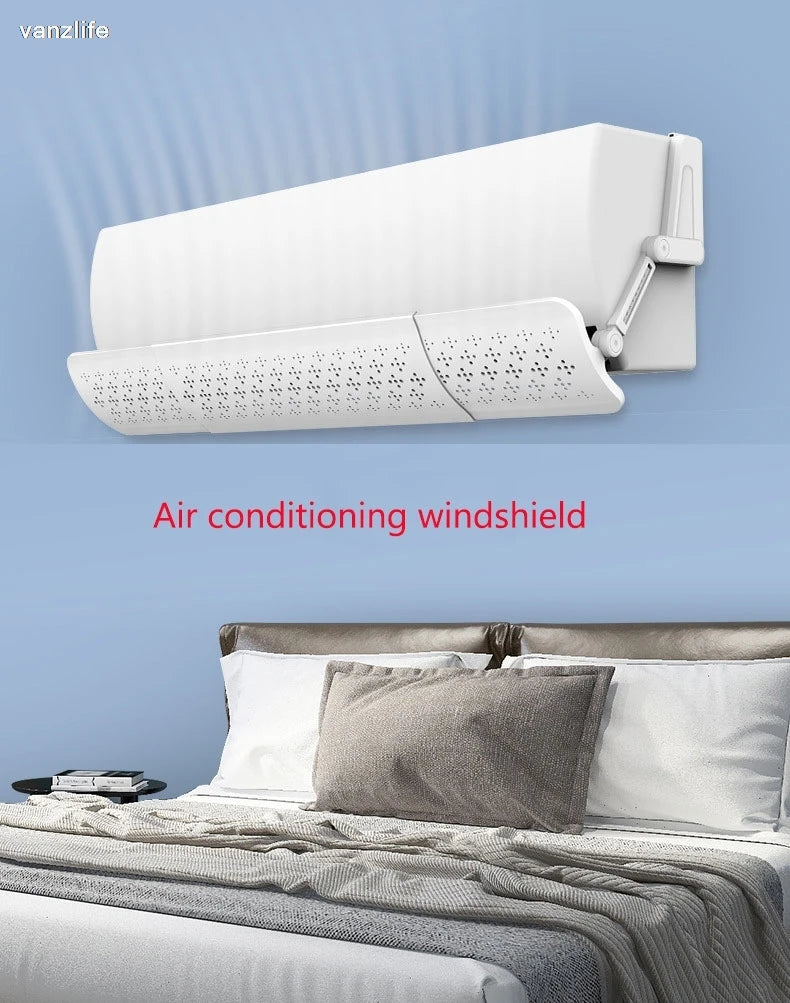 vanzlife Air conditioner wind shield anti direct blowing outlet wind shield hood air conditioning baffle wall mounted universal