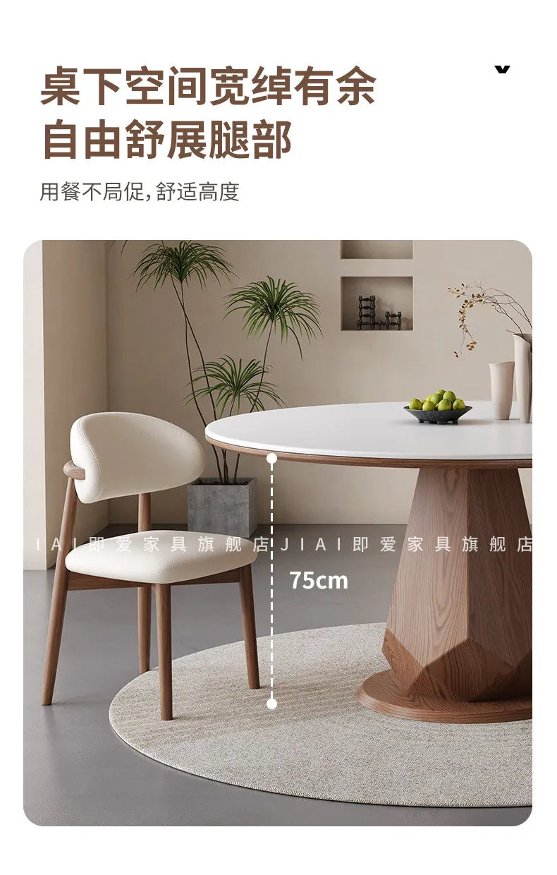 Extra Turntable Dining Table Together Friend Convenience Design Dining Table Modern Simple Home Furniture Mesa De Comedor XY40CZ