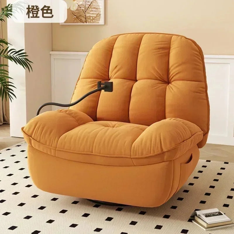 First-Class Space Massage Armchair Living Room Balcony Multi-Function Electric Reclining Rotating Leisure Sofa Rocking Chair