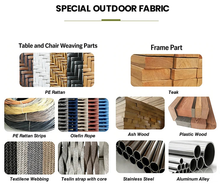 Modern Outdoor Furniture, Waterproof Weather Resistant, Rope Weaving Garden Sofa Set for Courtyard Hotel Patio Restaurant
