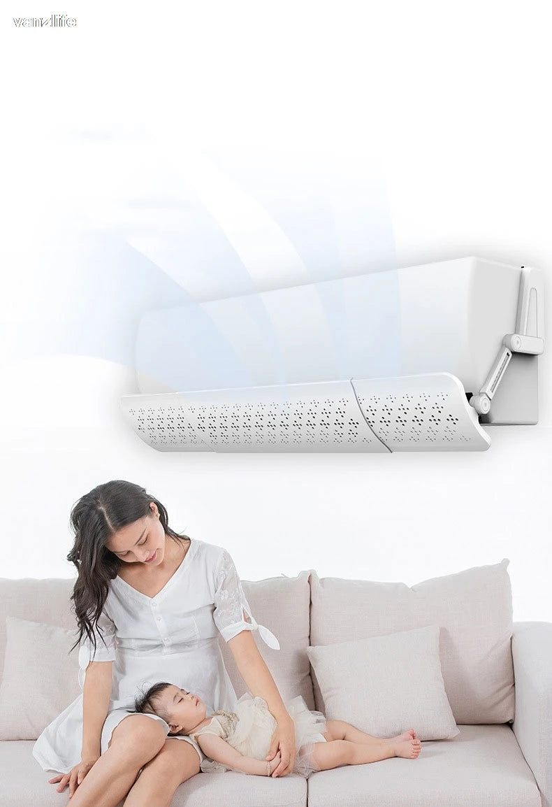 vanzlife Air conditioner wind shield anti direct blowing outlet wind shield hood air conditioning baffle wall mounted universal