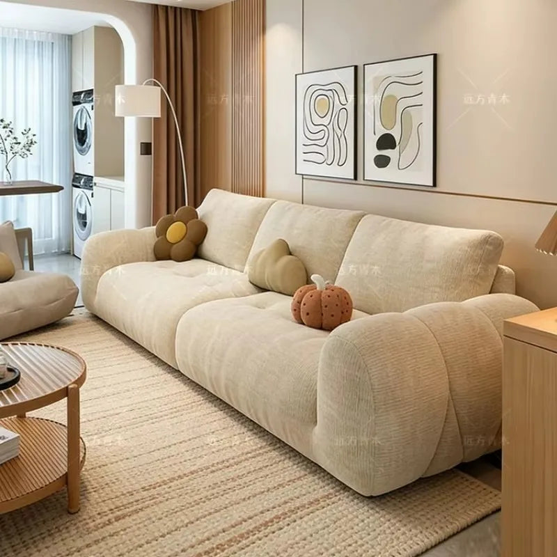 Memory Foam Beige Sectional Sofa 3 Seater Recliner Italian Bedroom Living Room Sofas Lounge Luxury Bank Woonkamer Home Furniture