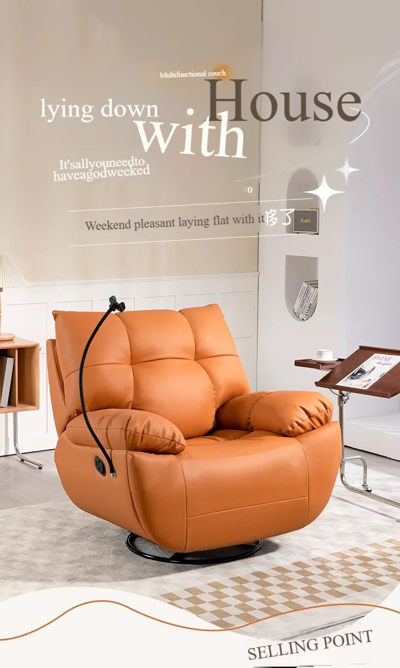 Modern Luxury  Living Room Swivel Electric Chairs Lounge Arm Rocking Sofa Single Reclinertufted Lazy Adults Furniture Designer