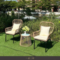 Outdoor garden courtyard rattan weaving chair outdoor living room coffee table rattan art table and chair furniture