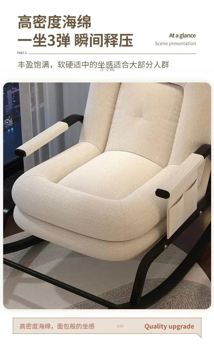 AOLIVIYA Casual Foldable Reclining Lounge Chair For Living Room Office Relaxation With Adjustable Back B369258