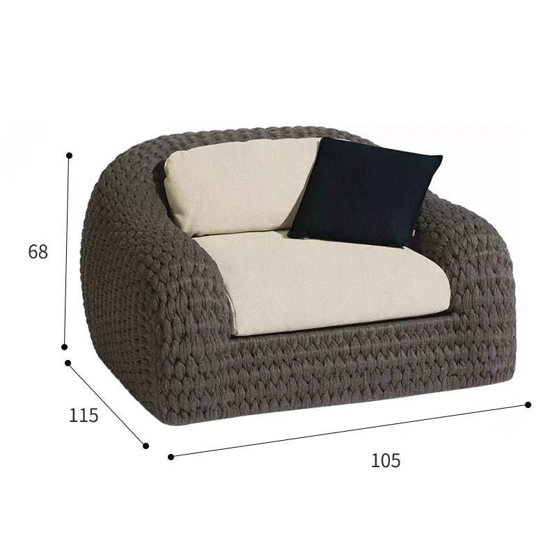 Outdoor Sofa Outdoor Sofa Set Hotel Model Rooms, Open-Rural Homestay Villas, Courtyard Leisure Rattan Chairs And Sofas