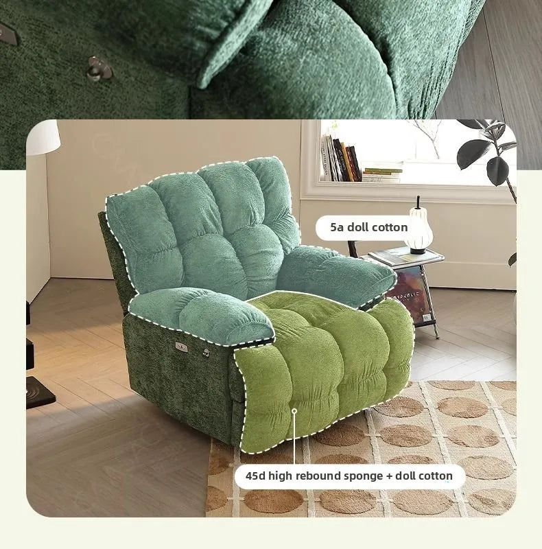 Electric Recliner Chair First-Class Cloud Single Sofa Living Room Multifunctional Lazy Lounge Swivel Recliner Sitting Sleeping