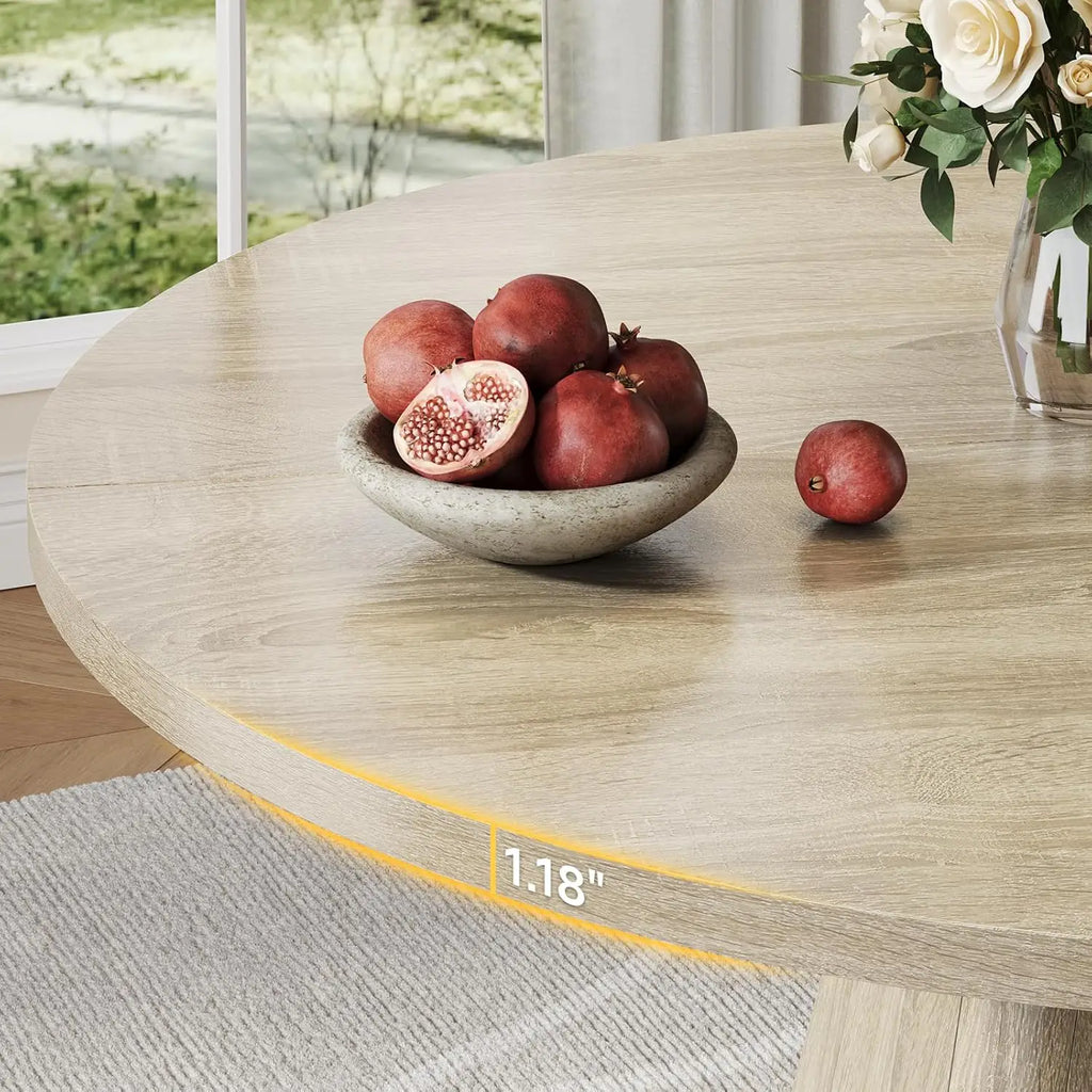 Dining Table , Circle Kitchen With Thickened Tabletop, Modern Dining Room Tables