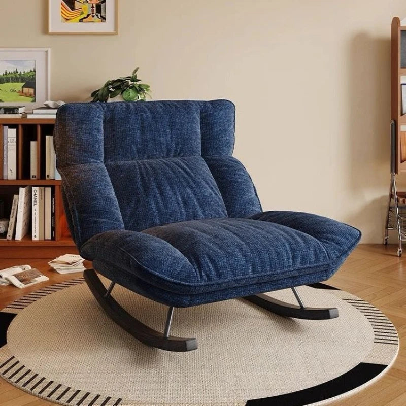 Stable Rocking chair Lazy sofa Adjustable folding single sofa chair Home leisure bedroom Balcony lunch break recliner