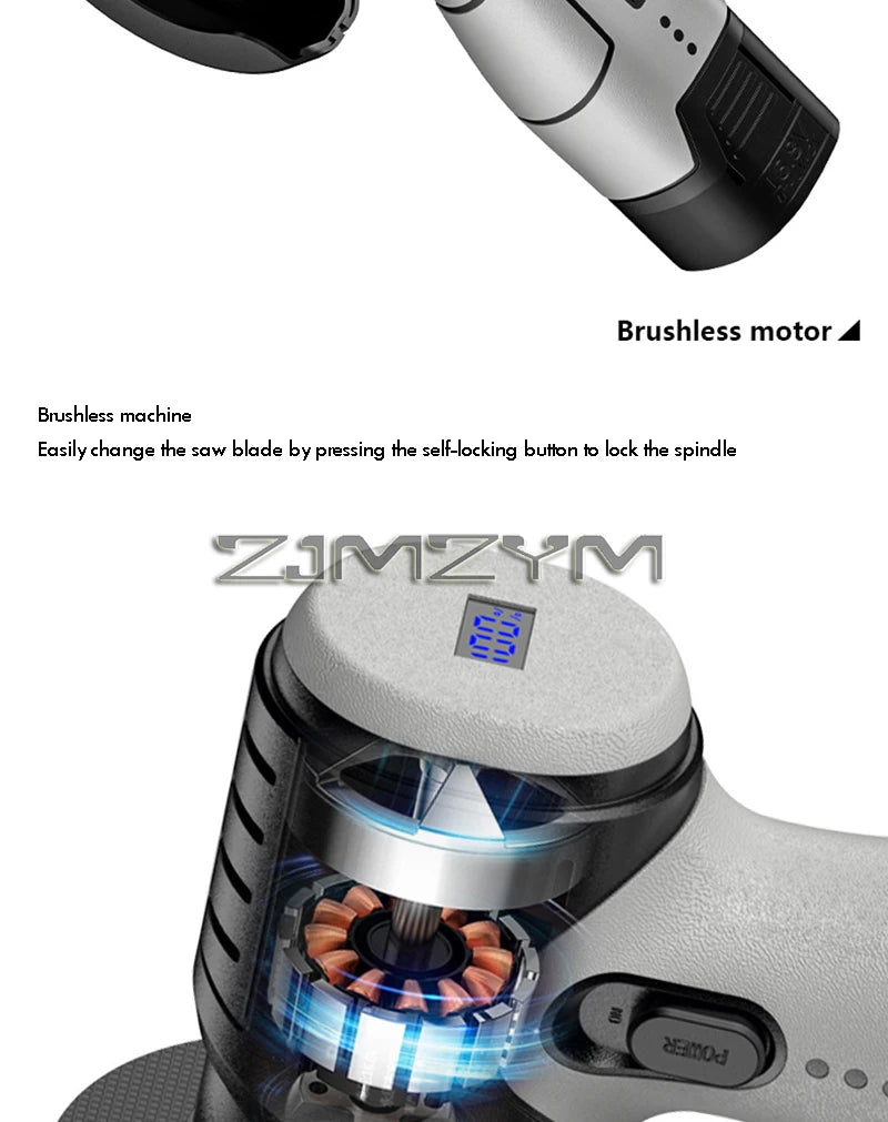 Brushless Mini Angle Grinder Portable Lithium Battery Portable Small  Polishing Grinding Cutting Machine Household Power Tool