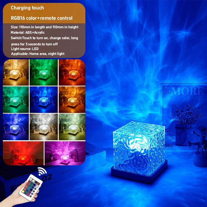 Holographic 5d Star Galaxy Ocean Projector Intelligent High-definition Night Light 360 Adjust Bedroom Car Home Atmosphere Lamp