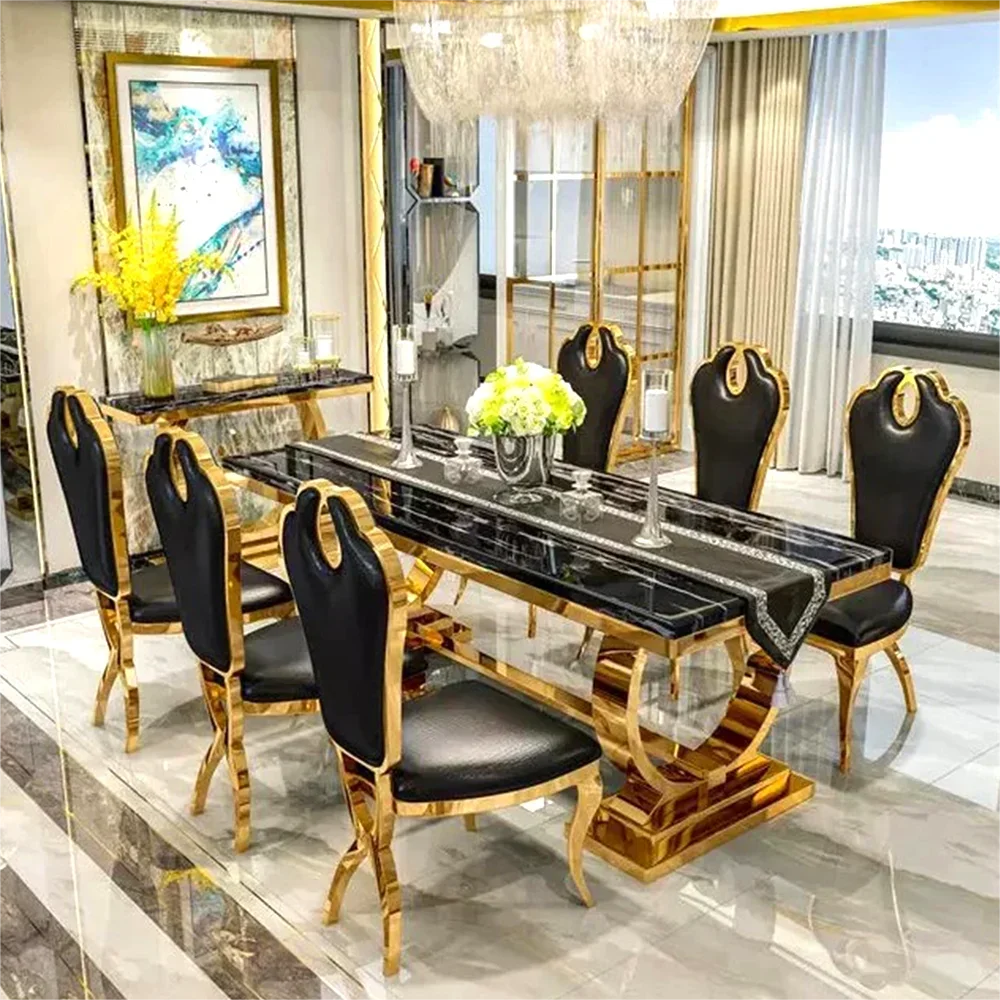 # Dining Room Furniture Restaurant Tables Dining Table Silver Dining Set With 4 Chairs #