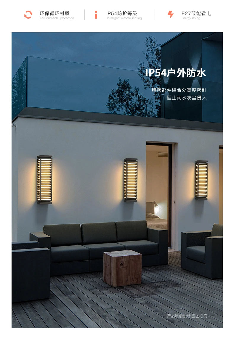 Luminaire Garage Pathway Outdoor Stainless Steel Wall Light LED Cubical Black Lighting Fixture Waterproof Anti Rust Sconce