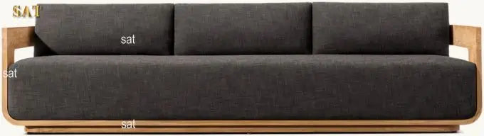 Modern design teak outdoor garden furniture durable extra thick cushion garden sofa